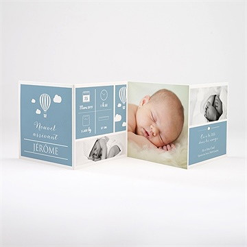 Faire-part naissance montgolfière picto - Intérieur du faire-part