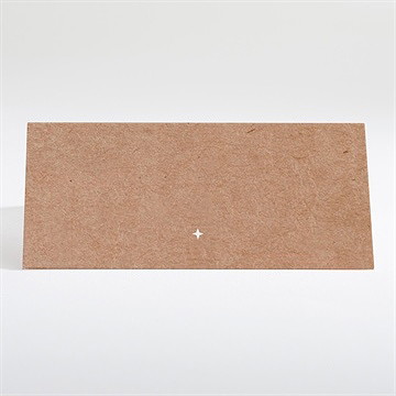 Marque-place mariage banderoles & kraft - Dos du marque-place