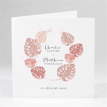 Faire-part mariage ronde chaude