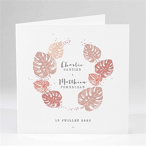 Faire-part mariage ronde chaude
