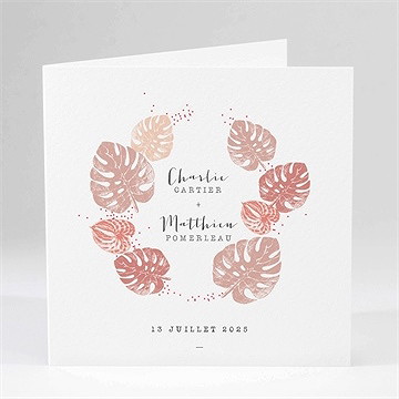 Faire-part mariage ronde chaude