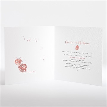 Faire-part mariage ronde chaude - Intérieur du faire-part