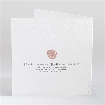 Faire-part mariage ronde chaude - Dos du faire-part