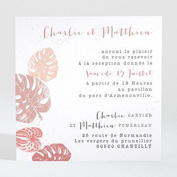 Carton d'invitation mariage ronde chaude