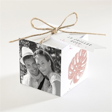 Boîte de dragées mariage ronde chaude