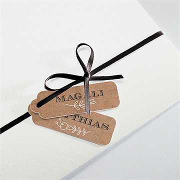 Faire-part mariage kraft vintage - Détail de la pochette