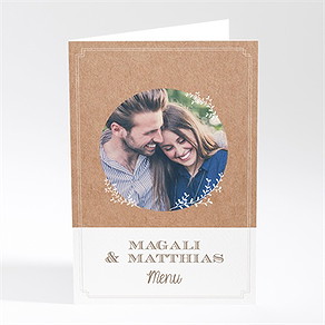 Menu mariage kraft vintage