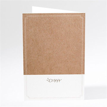 Menu mariage kraft vintage - Dos du menu