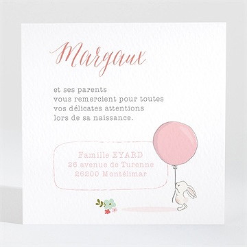 Remerciement naissance tendre guirlande