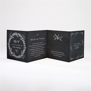 Faire-part mariage jeu d'ardoise - Intérieur du faire-part