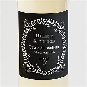 Etiquette de bouteille mariage jeu d'ardoise