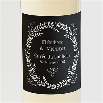 Etiquette de bouteille mariage jeu d'ardoise