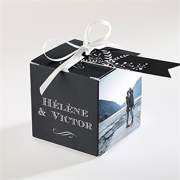 Boîte de dragées mariage jeu d'ardoise