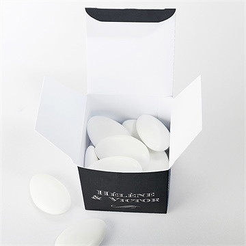 Boîte de dragées mariage jeu d'ardoise - Intérieur de la boîte