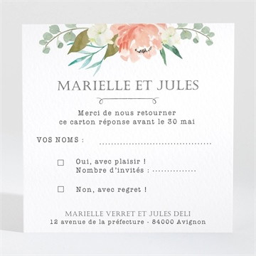 Carton réponse mariage belle union