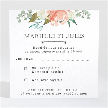 Carton réponse mariage belle union