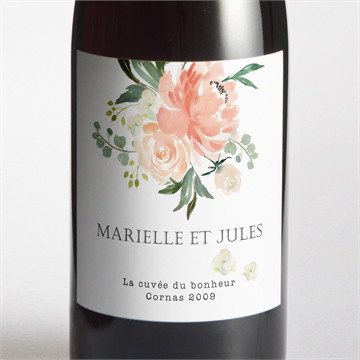 Etiquette de bouteille mariage belle union