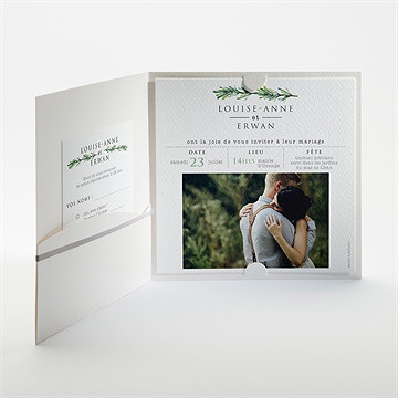 Faire-part mariage poésie et photo - Intérieur de la pochette