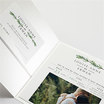 Faire-part mariage poésie et photo - Détail du faire-part