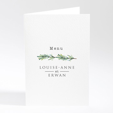 Menu mariage poésie et photo