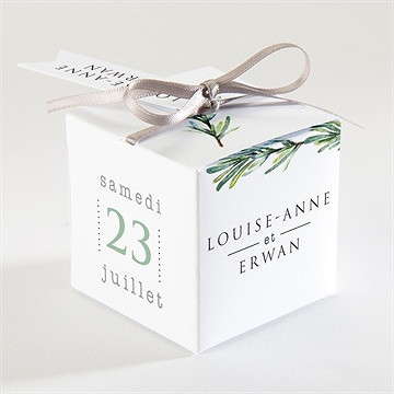 Boîte de dragées mariage poésie et photo - Dos de la boîte