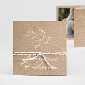 Faire-part mariage typo & kraft