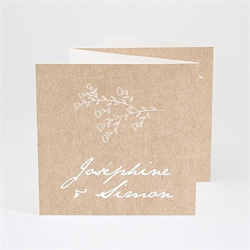 Faire-part mariage typo & kraft - Détail du faire-part