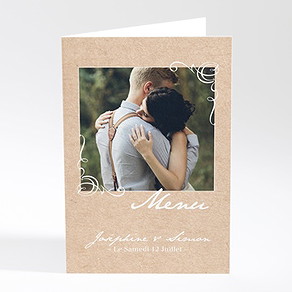 Menu mariage typo & kraft