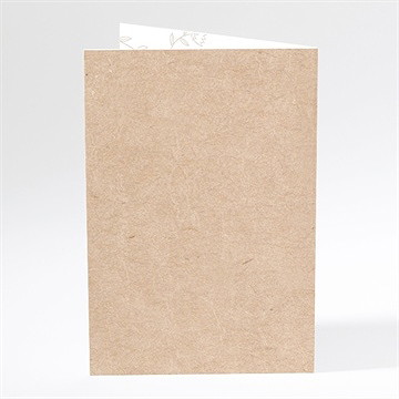 Menu mariage typo & kraft - Dos du menu