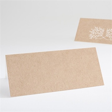 Marque-place mariage typo & kraft - Dos du marque-place