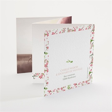 Faire-part mariage fraicheur - Dos du faire-part