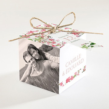 Boîte de dragées mariage fraicheur