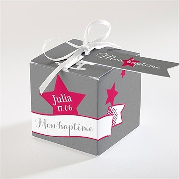 Boîte de dragées baptême joli cheval à bascule