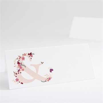 Marque-place mariage esperluette liberty