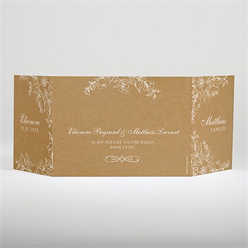 Faire-part mariage belle découverte - Dos du faire-part