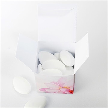 Boîte de dragées mariage coquillages et crustacés - Intérieur de la boîte