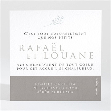 Remerciement naissance eux