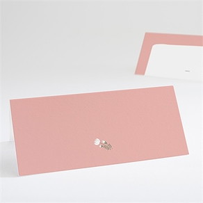 Marque-place baptême initiales à motifs
