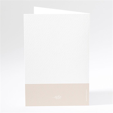 Menu baptême poésie minimaliste - Dos du menu