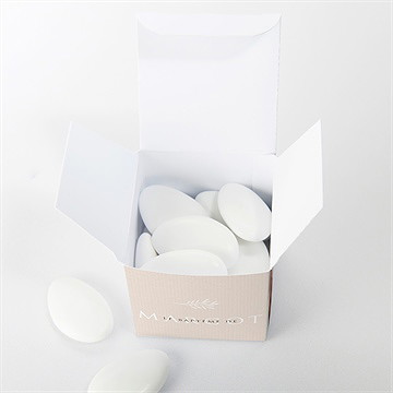 Boîte de dragées baptême poésie minimaliste - Intérieur de la boîte