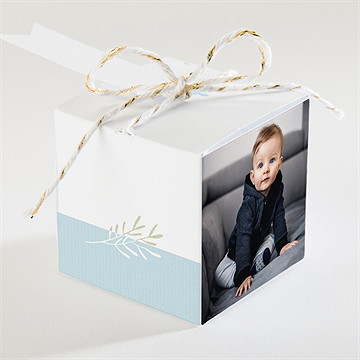 Boîte de dragées baptême filigrane pastel - Dos de la boîte