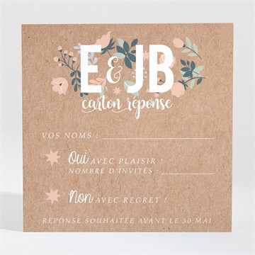Carton réponse mariage délicat dénouement