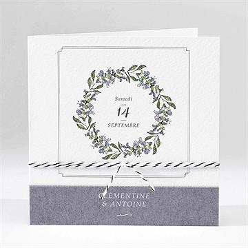 Faire-part mariage végétal retro