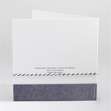 Faire-part mariage végétal retro - Dos du faire-part