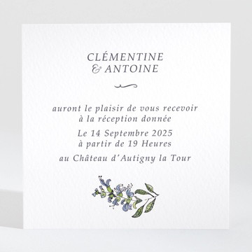 Carton d'invitation mariage végétal retro