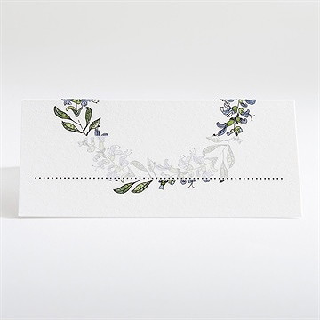 Marque-place mariage végétal retro - Dos du marque-place