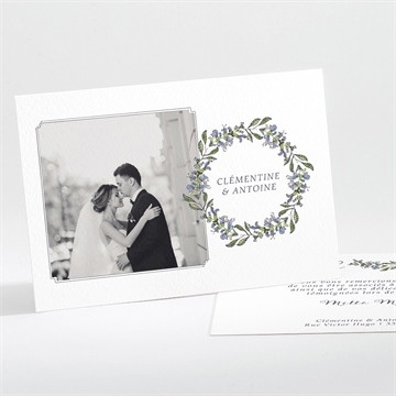 Remerciement mariage végétal retro