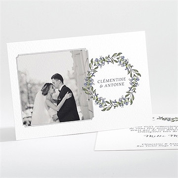 Remerciement mariage végétal retro