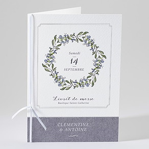 Livret de messe mariage végétal retro
