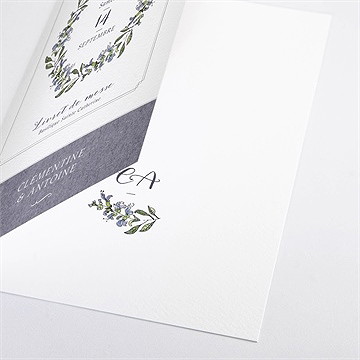 Livret de messe mariage végétal retro - Détail du livret